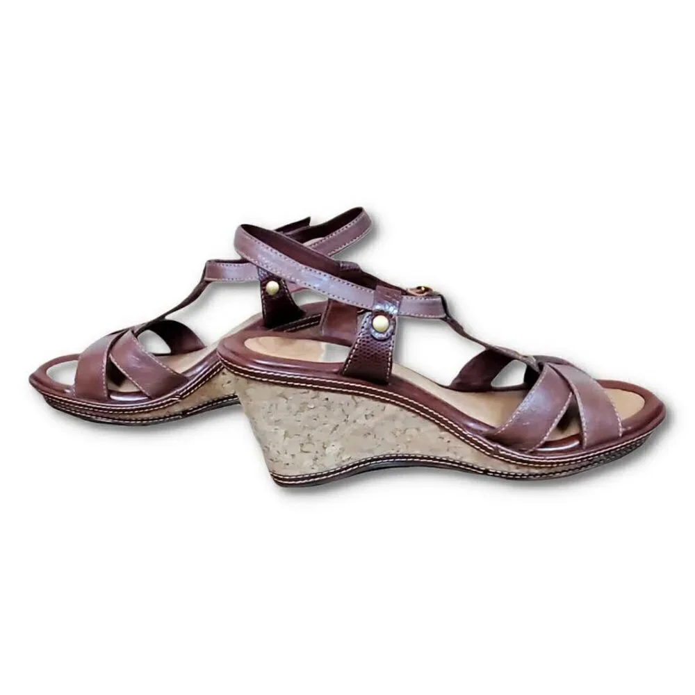 🏆282 Nurture Wedge Sling Back sandals